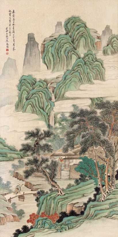 彭暘 辛未（1931年）作 山水 立轴